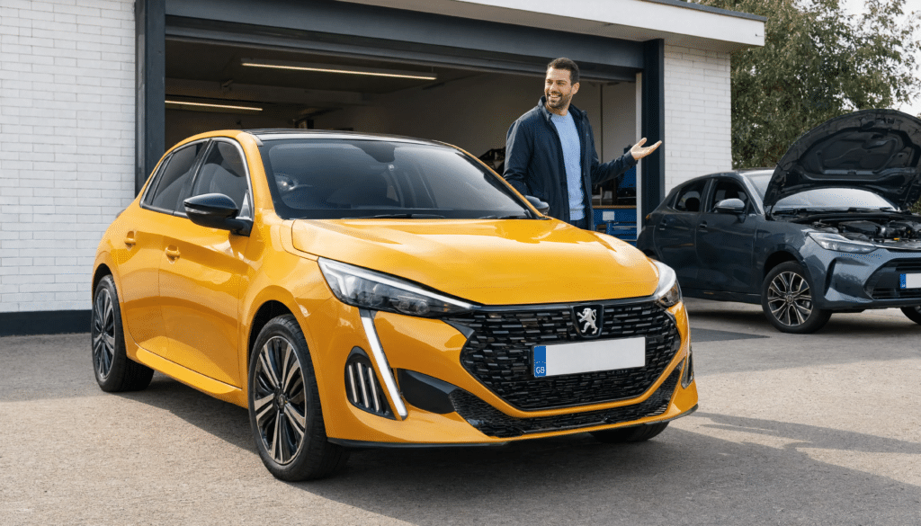 Man picking up hire car